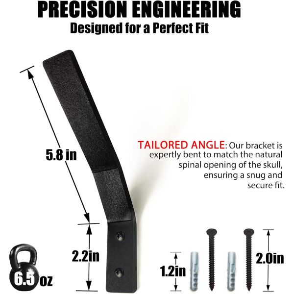 European Mount Skull Hanger, Large Euro Mount Deer Skull Hangers for Buffalo, Pronghorn, Skull Wall Mount Bracket Hangers (Европейский вешатель черепа для горных оленей, большой европейский вешатель черепа для буйволов, пронгхорна, вешатель черепа для стенных крепежей)