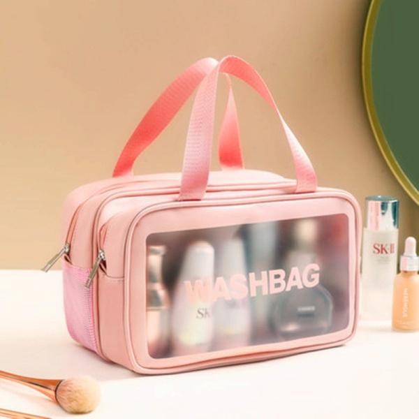 LARGE CAPACITY DRY AND WET SEPARATION MAKEUP BAG WOMEN'S PORTABLE COSMETICS STORAGE BAG 2024 NEW TOILETRY BAG TRAVEL BAG