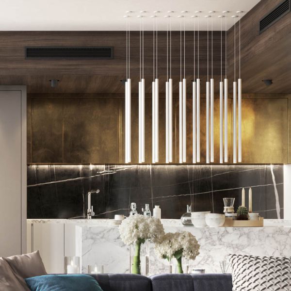 MDF Wood Pantry Lacquer Modular Kitchen Cabinets Luxury