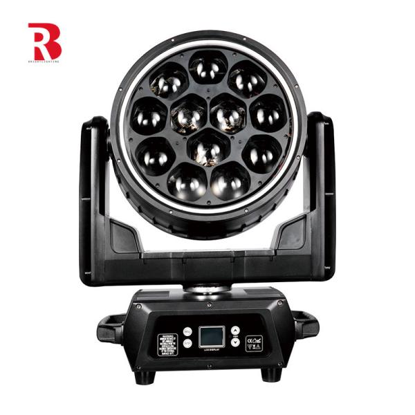 12*40W RGBW Zoom Wash For Concert LED 4in1 DMX Moving Head Light Beeye Stage