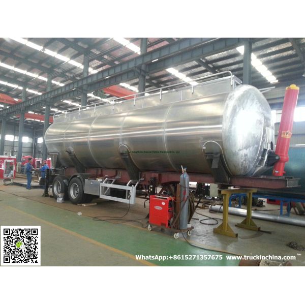 Aluminum Alloy  Wheat Flour Bulk Tanker with Tipping Hydraulic Cylinder (6000USG-10000USG ）whApp:+8615271357675