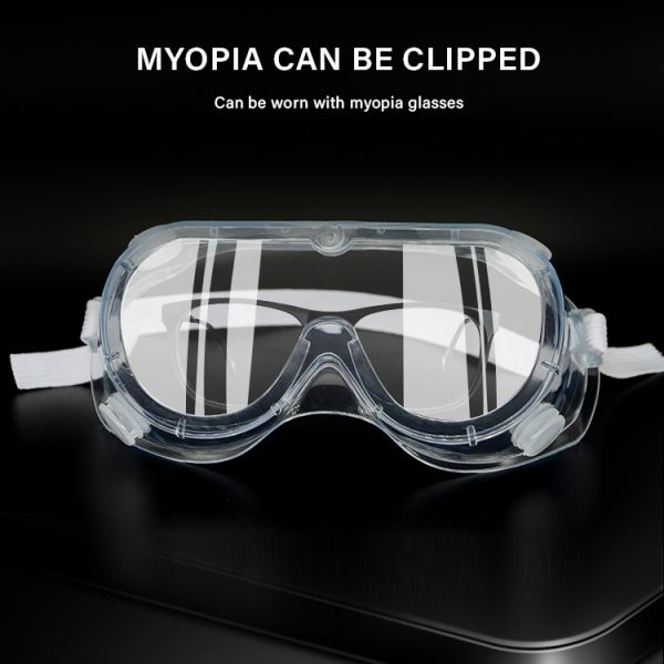 Lightweight Disposable Protective Goggles PVC With Clear PC Lens