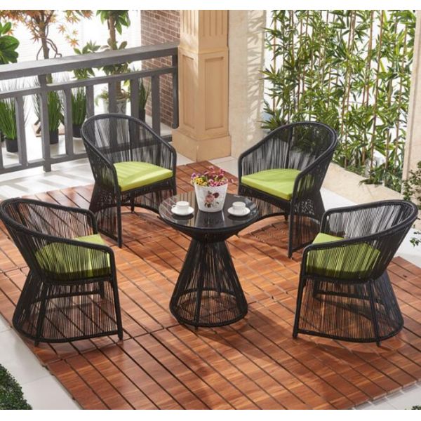 Outdoor wicker chair outdoor furniture garden set plastic resin chair and table rattan patio furniture