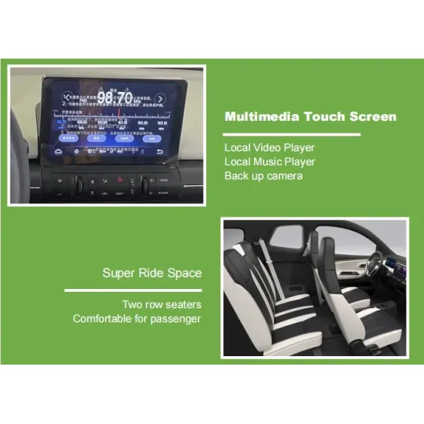 Raysince Battery operated New Energy electric mini cart 3 doors 4 seats mini car smart with CE certificate