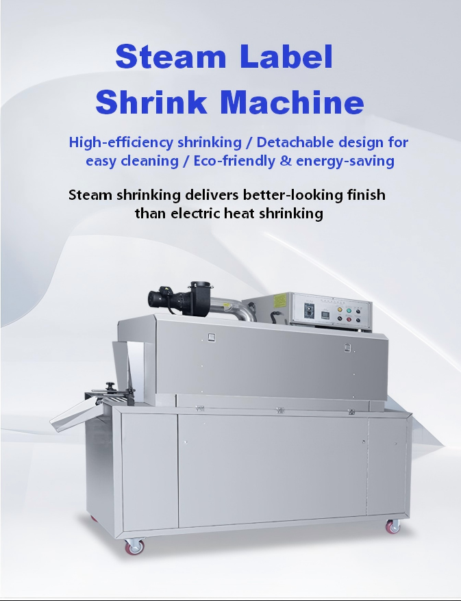 Fully Automatic Electric PLC-Controlled Steam Heat Shrink Wrapping Machine PVC/PET Film Sleeve Wrapper for Beverage Bottles Cans