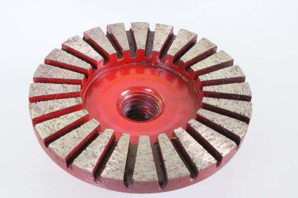 3 Inches 24 - Segment Diamond Cup Wheel No Jumping During Grinding Long Work Life
