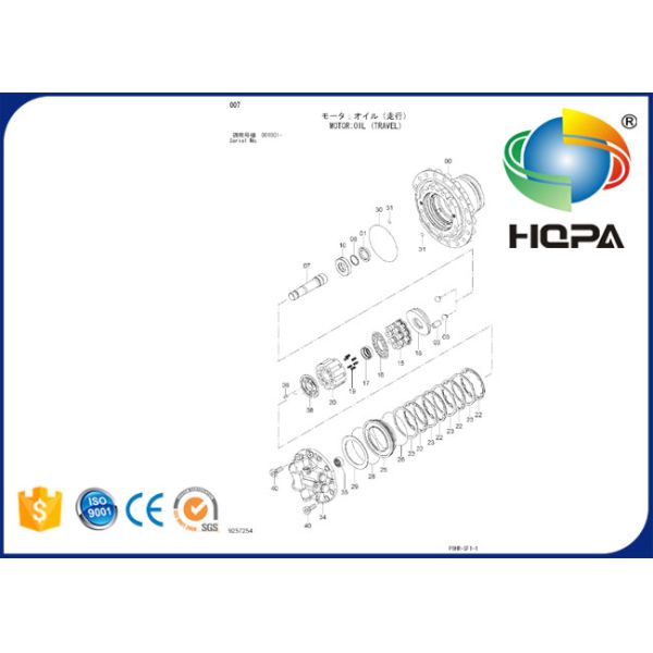Sello Kit For Hitachi ZX200-3 ZX210-3 ZX210-5 del motor de 9257254 viajes