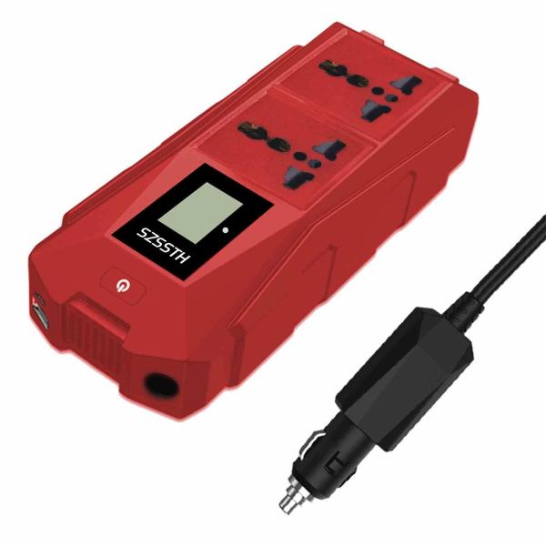 300W 12V Pure Sine Wave Car Power Inverter - Universal Charging for Road Trips & Emergencies