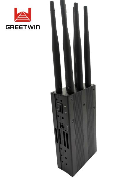 Handheld 3G 4G Cell Phone Jammer / Portable Mobile Phone GPS Jammer Metal Case