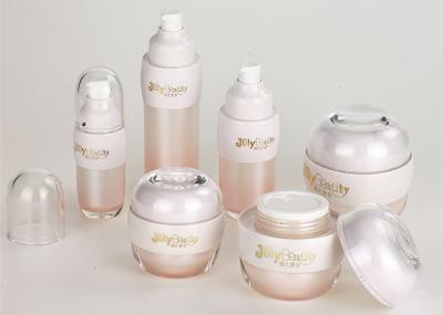 Render the pink top transparent bottle body cylinder Empty Makeup Containers