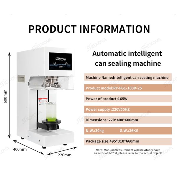 Touch Screen Automatic Can Sealer Speed 25 pcs /min Without Replacing Bases