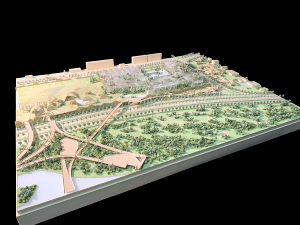 EMBT Modelo de paisaje arquitectónico natural 1/500