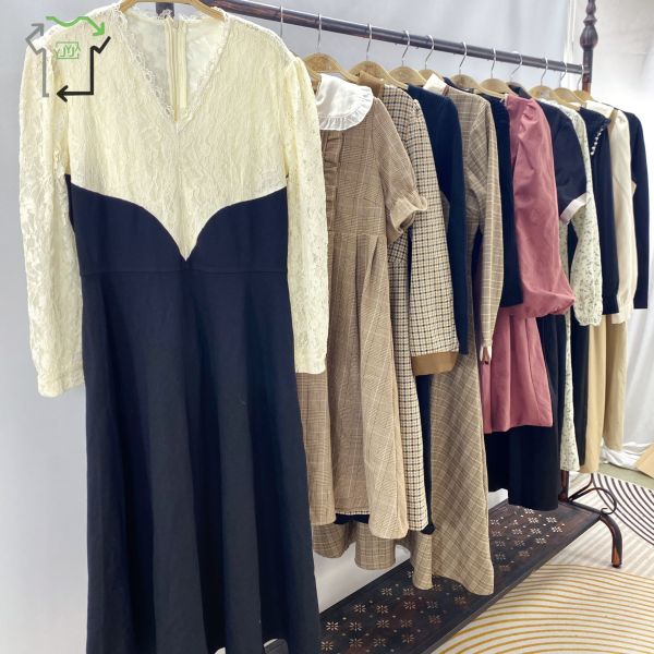 Elegant Used Skirts Polyester Cotton Winter Long Dress Tassel 2nd Hand Mix Color