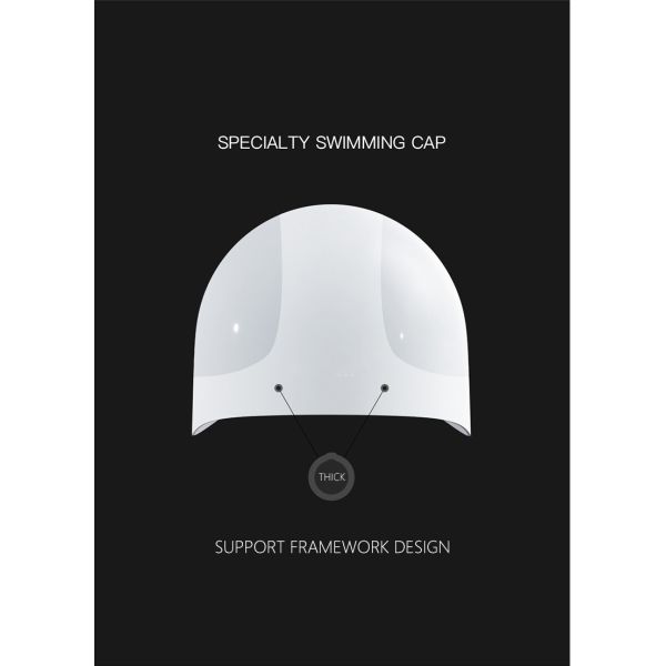Silicone Material Waterproof Anti-Slip Swimming Cap Swim Hat for Training and Water Sports