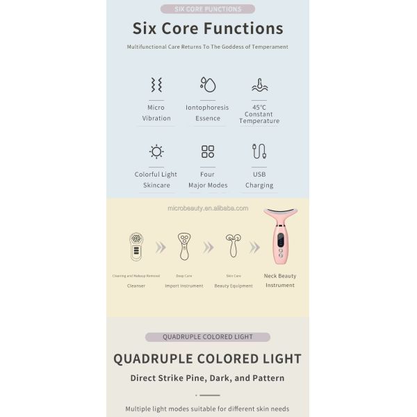 Masseur facial et cou liftant pour la maison, masseur liftant en forme de V pour raffermir et blanchir la peau