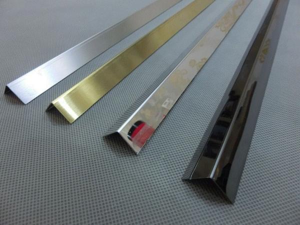 polished stainless steel angle trim brushed L shaped metal trim