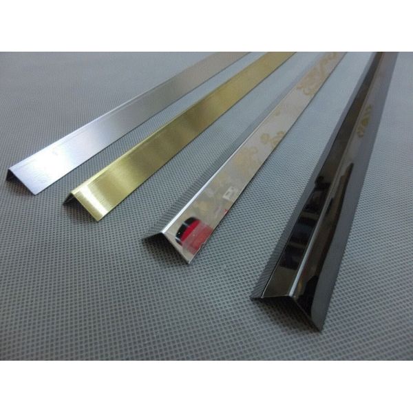 polished stainless steel angle trim brushed L shaped metal trim