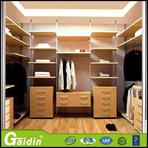 factory price high quality modren fashionable aluminum pole system wardrobe cabinet 