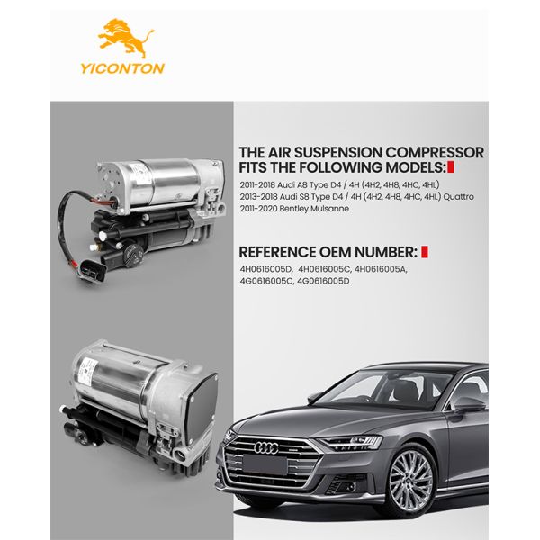 4H0616005D Air Suspension Compressor Suitable for Audi A6/A7 Quattro and A8 models