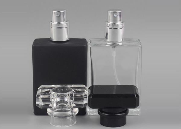 Cosmetic Super Clear Perfume Glass Bottle 50ml 100ml Black Matt Frosted Design