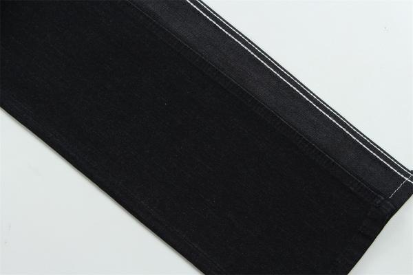 Dark Black Color High Stretch Slub Denim Fabric For Kids and Women Jeans