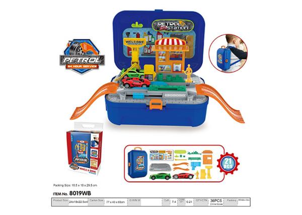 DIY Assembly Plastic Construction Trucks Kids Toy Vehicles Pretend Play In Backpack 54Pcs