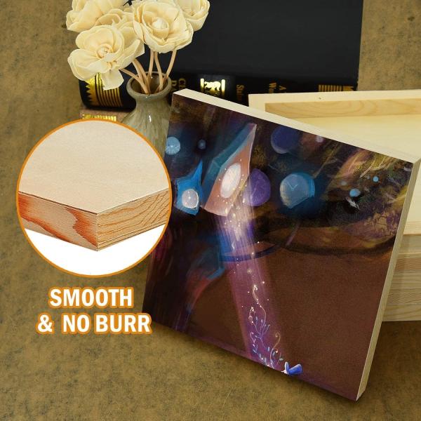 Unpolished wood cradle painting board is suitable for art and handicrafts wood canvas board