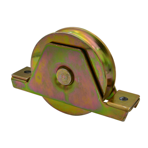 Sliding gate roller GW607 U Groove，Galvanized, Iron, Double bearing