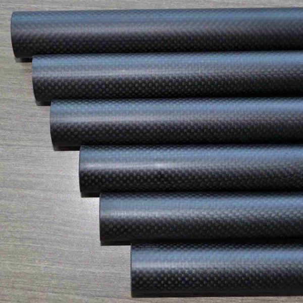 Processable Black Carbon Fiber Tubing OEM 3K Woven Surface