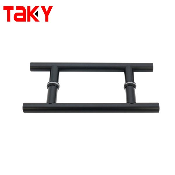 Modern Commercial H Style Back-to-Back Glass Door Pull Push Handle
