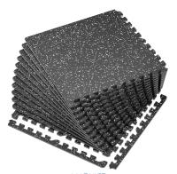 Interlocking Rubber Gym Floor Tiles 1000x1000mm Shock Absorbent