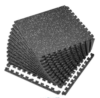 Interlocking Rubber Gym Floor Tiles 1000x1000mm Shock Absorbent