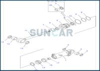 707-98-11240 7079811240 Kit de vedação do cilindro de elevação de lâmina para escavadeira Komatsu PC10MR PC10UU