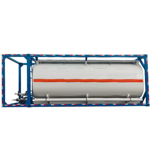 20ft ISO Tanker Container For Liquid Chemical Caustic Soda Length 20' Solution