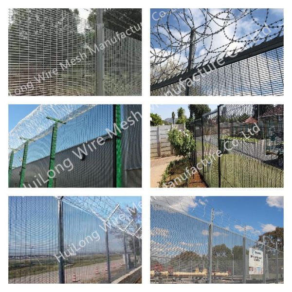 358 High Security Hot Dipped Galvanized Welded Mesh Fence Black Ral9005