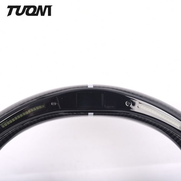 Carbon Fiber F150 Custom Steering Wheel LED Display Black Stitch