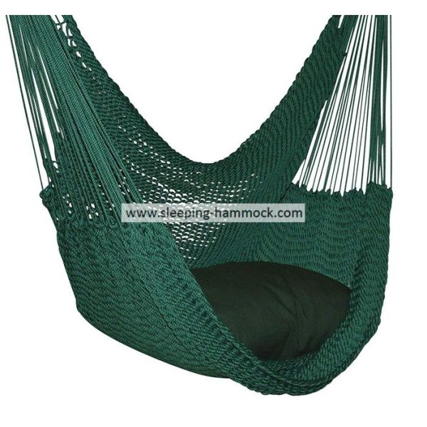 Large Porch Garden Hanging Hammock Chair With Footrest Stand Outdoor Forest Green