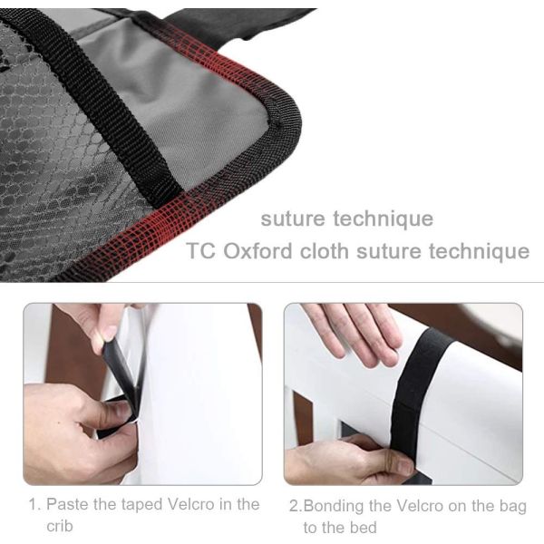 Baby Essentials Hanging Washable Diaper Caddy With 2 Velcro Straps