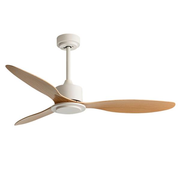 Factory Modern 42 Inch ABS Ceiling Fan with Wood Color Black Blades and White Motor Remote Control No Lamp AC Motor