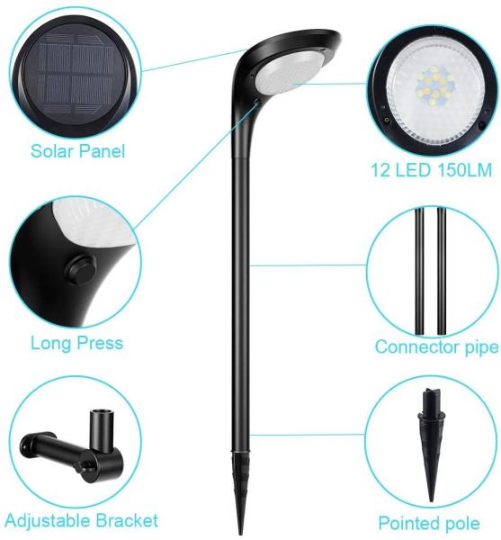 High End DC6V Solar Powered Outdoor Landscape Lights / 50 Lumen Solar Spotlight