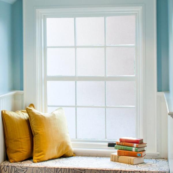 Frosted Home Office Plastic Film For Windows , Self Static Vinyl Security Window Film Sticker