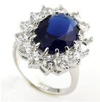 Anillos de diseño de la princesa zafiro para mujeres regalo de amor piedra negra adaptabilidad