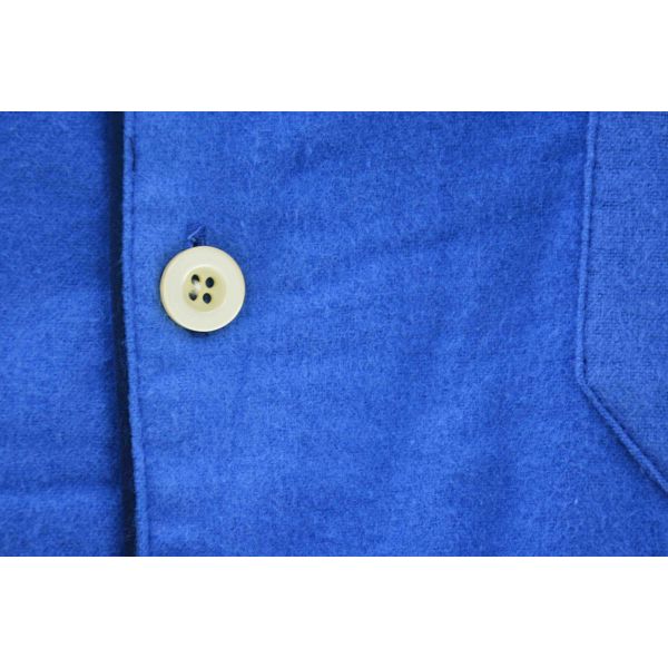 Plain Blue Flannel 100%Cotton Mens Luxury Sleepwear Anti Wrinkle Eco Friendly S - XXL Size