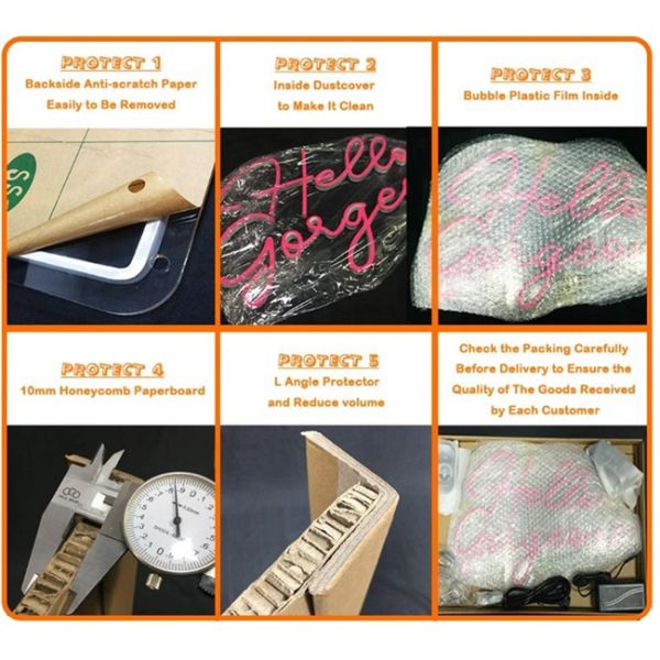 Large Neon Led Wall Light Sign Dimming Switch 12V Engagement Party Decoration Warm White