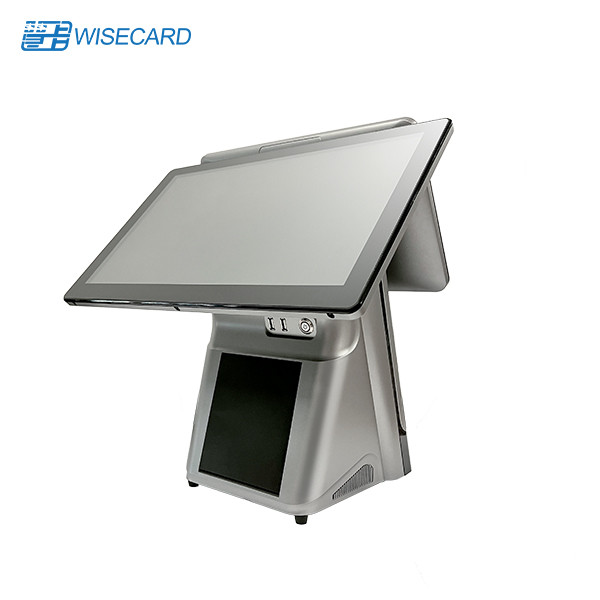 Машина POS экрана Wisecard WCT-C1 двойная рабочий стол POS касания 15,6 дюймов терминальный