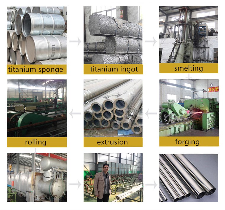 Цена трубы трубки ASTM B862 Gr1 Gr2 Gr7 Gr9 Gr12 сваренная титаном