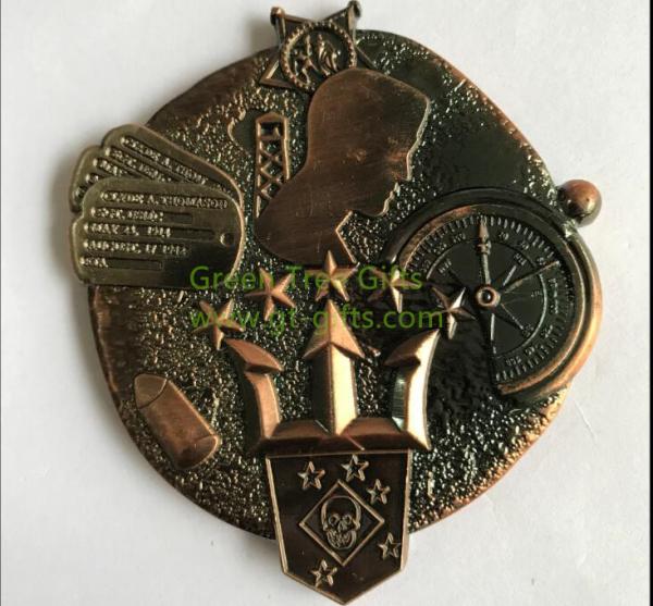 Manufacture Cheap Metal Souvenir Antique Gold Custom Challenge Coin