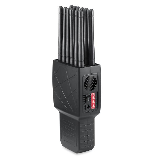 Plastic 12 Antennas Multifunctional Mobile Phone Signal Jammer Blocking All 2G.3G.4G.5G Mobile Phone Signals and GPSL1 WIFI Lojack Signals