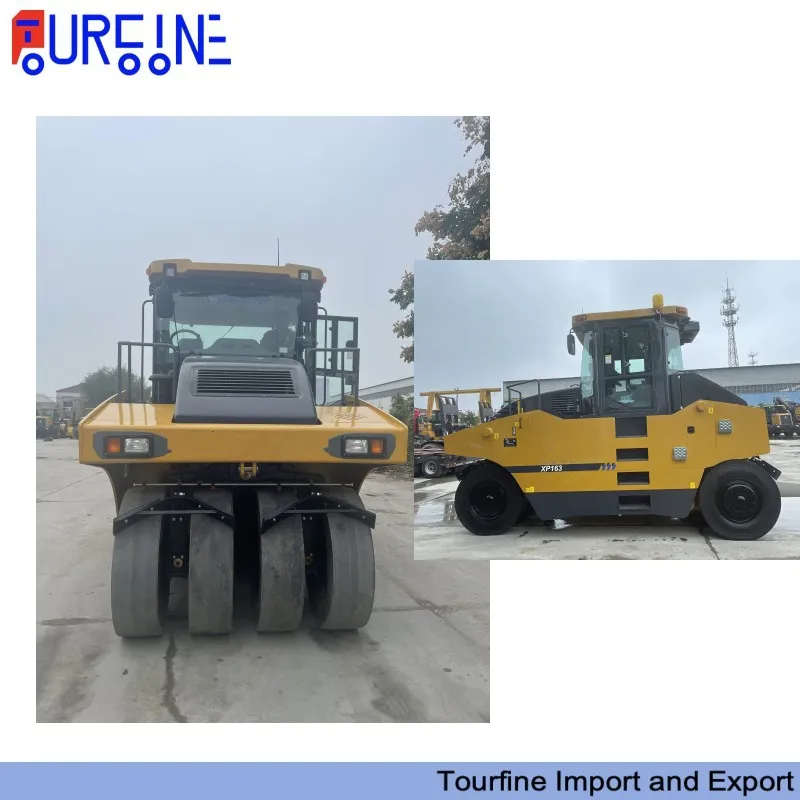 XP163 16 Ton Pneumatic Tire Road Roller Road Construction Equipment With Yuchai Engine