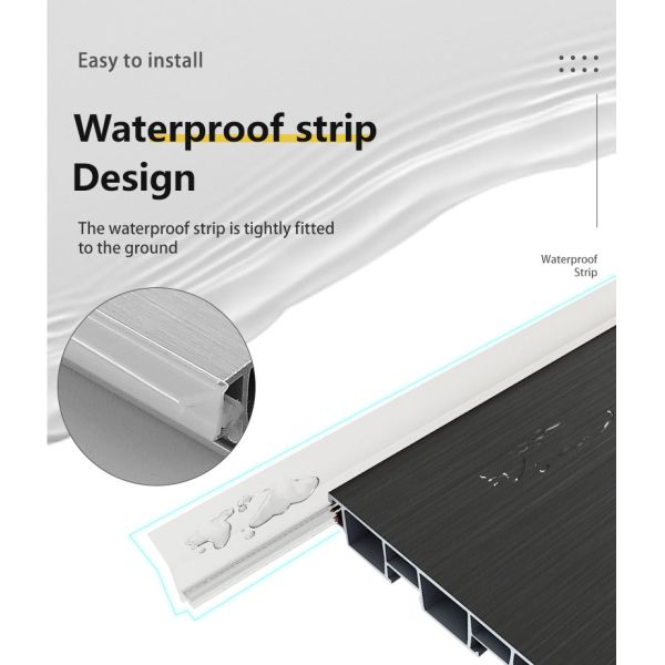 Baseboard Accessories PVC Skirting Board Holding-Down Line in Modern Design 24cm Width